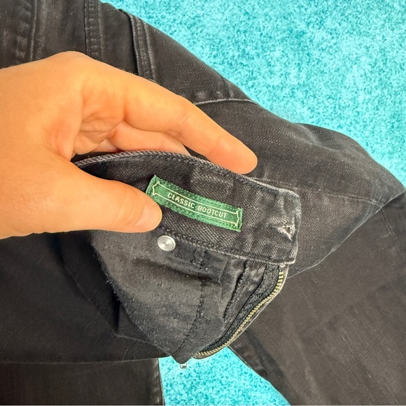 Vintage RALPH LAUREN WOMENS Y2K JEANS Size 12 Classic Bootcut Mid Rise Black - Picture 10 of 14